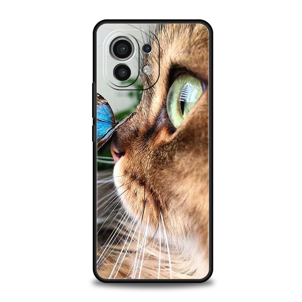 Мультяшный Милый Фон с Котами Чехол для Телефона Для Xiaomi Mi 15 14 Pro 13 12 11 Lite 10T 11T 12T 13T 14T Poco X6 X5 X4 X3 NFC F3 Чехол
