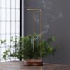 Incense Holder Upside Down Wood Incense Stick Holder With Iron Sticks Burner Stand Ash Catcher Teahouse Accessories Home Decor