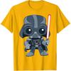 Star Wars Cute Darth Vader and Cartoon Saber Graphic T-Shirt T-Shirt