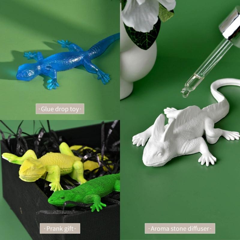 Lizards Shaped Mold Animal Silicone Mold for DIY Soap Plaster Ornament, Resin Casting Silicone Mold