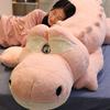 MIXUS Большой плюшевый крокодил тело Большая плюшевая игрушка/Подушка-крокодил/Дополнительная игрушка/Подушка для обнимания/Гигантский (Розовый, 160см)