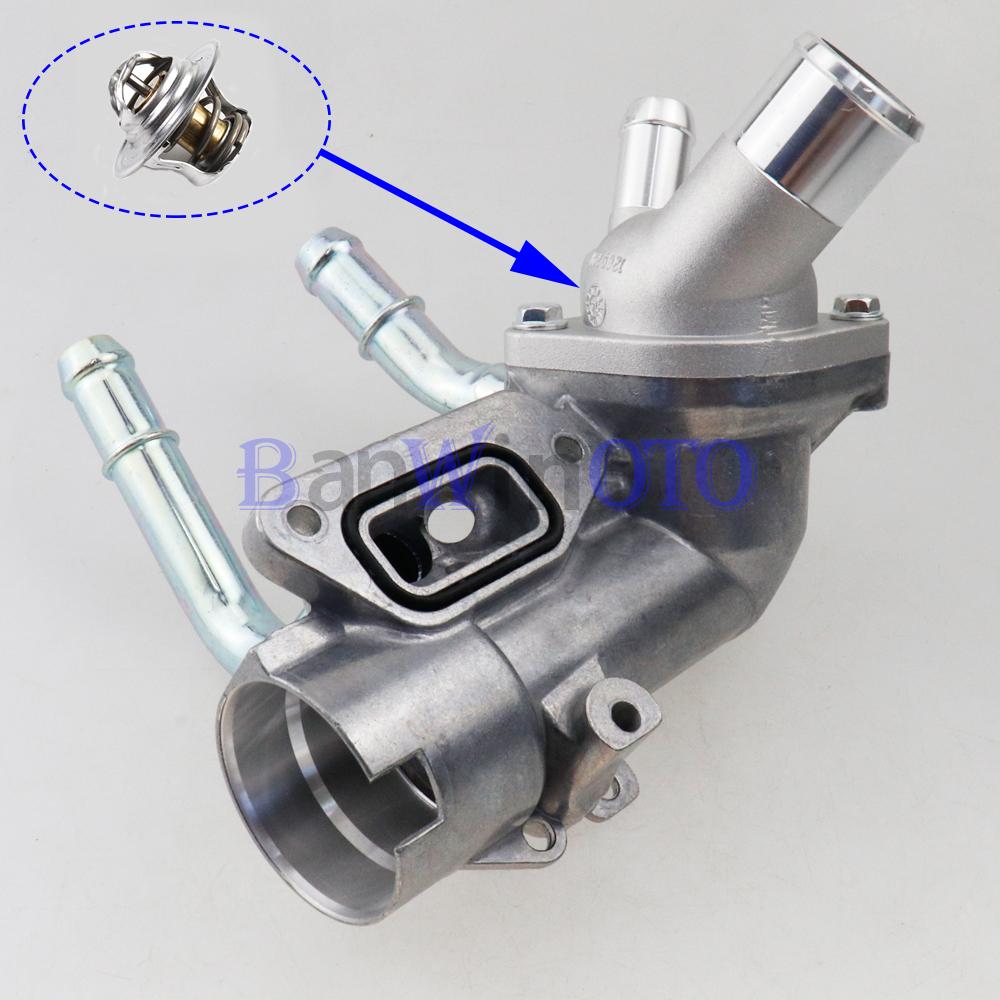 Aluminum Thermostat Housing Engine Coolant Water Pump Outlet fit for Buick LaCrosse Regal Chevy Captiva Impala Malibu 12607291