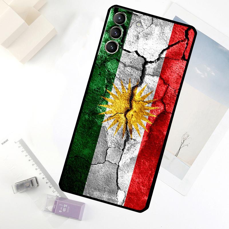 Kurdistan Flag Phone Case For Samsung Galaxy S25 S26 Ultra S20 S21 S22 S23 S24 Ultra S10 Plus S25 FE Cover