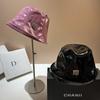 French Paris New King Bright Leather Bucket Hat Japanese Simple Fashion Turned Eaves Bucket Hat Outdoor Leisure Basin Hat