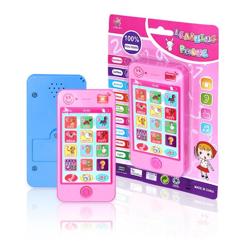 Детский игрушечный телефон с играми песнями и светящихся