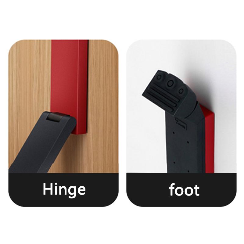 Silicone Door Stopper No-hole Kick Down Door Stop Anti-bumping Door Blocking Anti-trap Handle Windproof