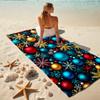 1Pc Christmas Ornaments Snowflakes Beach Towel Quick Dry Multiuse For Beach Pool Gym Yoga Home Travel Christmas Halloween Xmas Gift S21