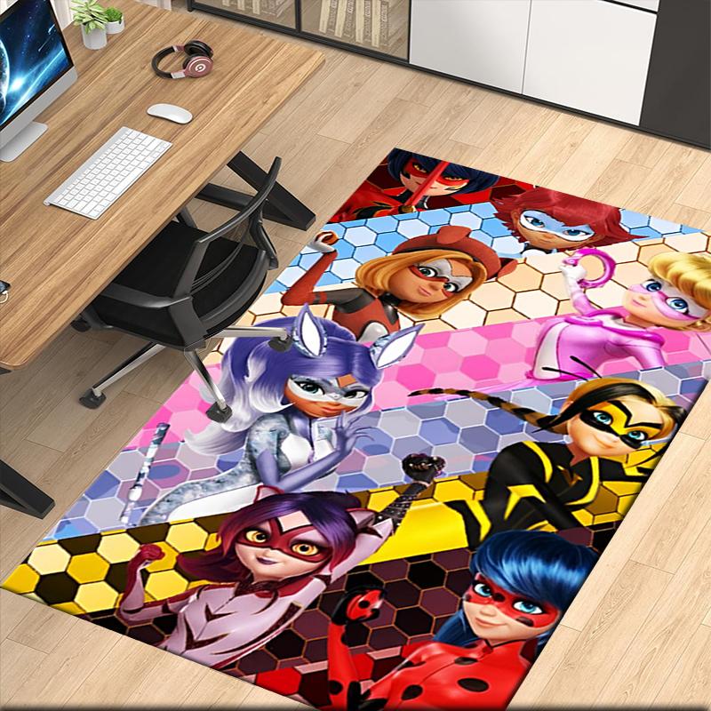Ladybug Printed Carpetrugfor Office Chair Living Room Bedroom Kitchen Room Decor Gifts