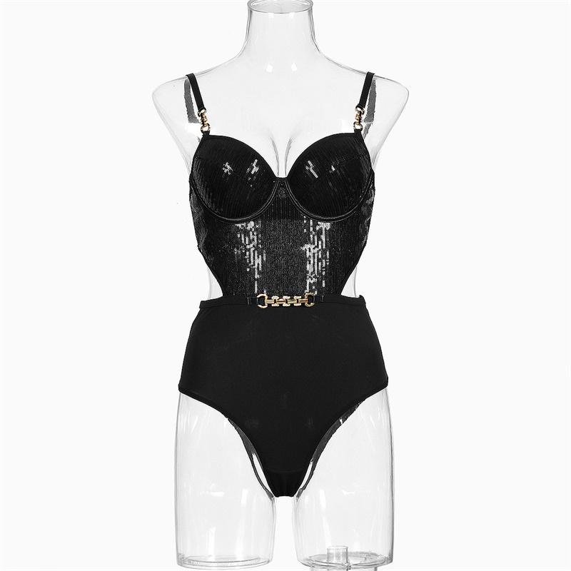 Aduloty Женское эротическое белье, сборка бусин, сетчатая ткань, сексуальный комбинезон на бретельках, тонкий полый перспективный комплект