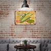 1 Pack Retro Metal Wall Poster Plate, Nostalgic Aged Texture, Decorative Print for Bar Café Kitchen Bedroom Living Room or Hallway Display