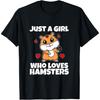 Просто девушка, которая любит хомяков, забавная футболка с костюмом хомяка