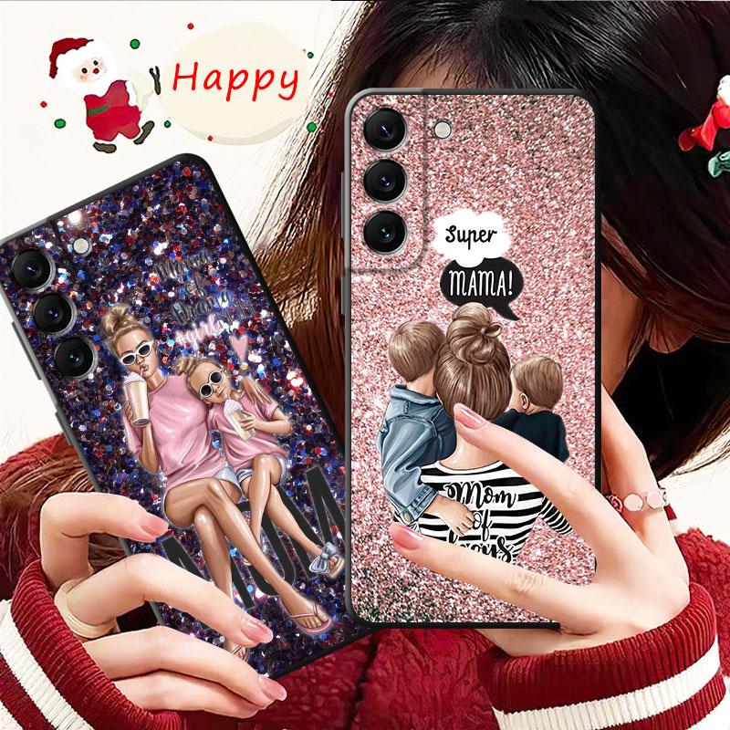 Чехол для Samsung Galaxy S23 S22 S21 S20 Fe Ultra S10 S9 S8 Plus Note 20ultra 10plus, чехол для женщины, ребенка, мамы и девочки