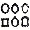 6 Pcs Dark Elements Vintage Mini Photo Frames Vintage Resin Black Photo Frames Vintage Mini Photo Frames Creative Oval Photo Frames