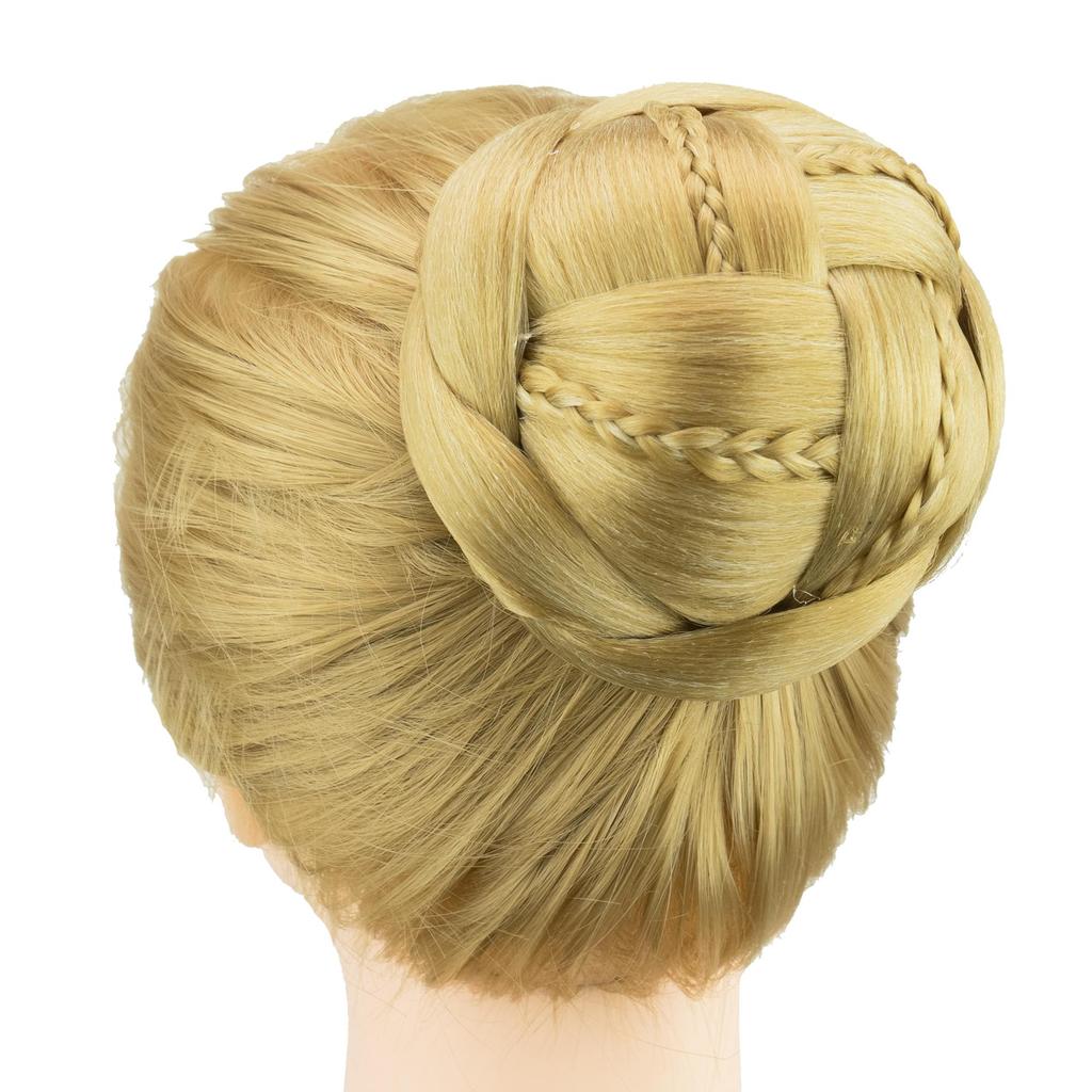 Плетеный шиньон для танцовщицы, накладные волосы, шиньоны в виде пончика, черные резинки для волос, булочка, парик, прическа, головной убор, парик