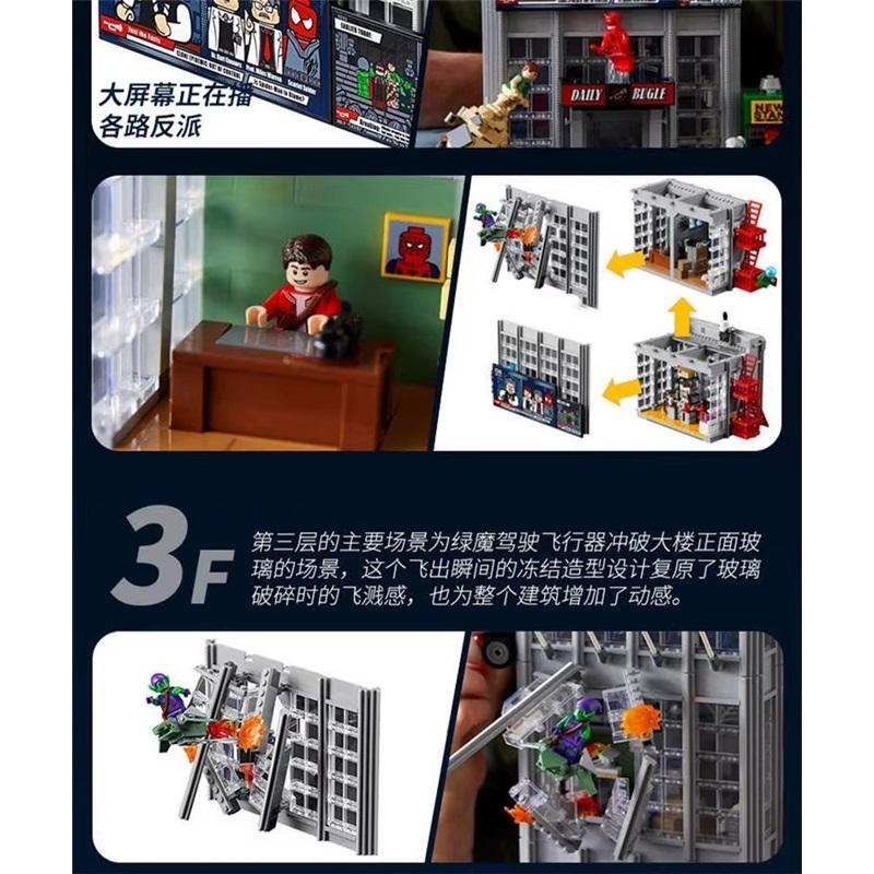 Совместимо с LEGO 76178 Ежедневный Бюллетень Строительство Марвел Супергерой Человек-Паук Кубики