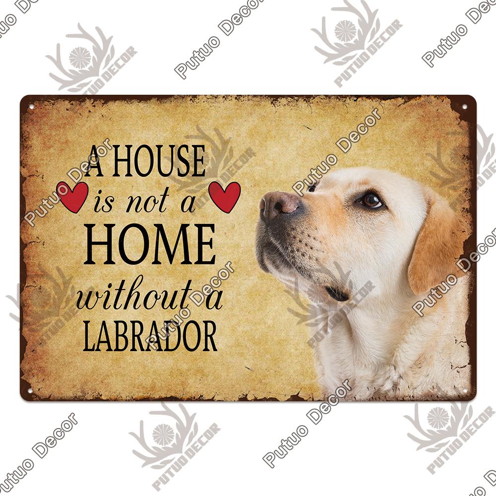 Декор Собака Винтаж Жестяные Знаки Доска Металлическая Пластина Настенное Искусство Украшения Для Дома Гостиная Человек Пещера Кафе Ферма Ретро Плакат