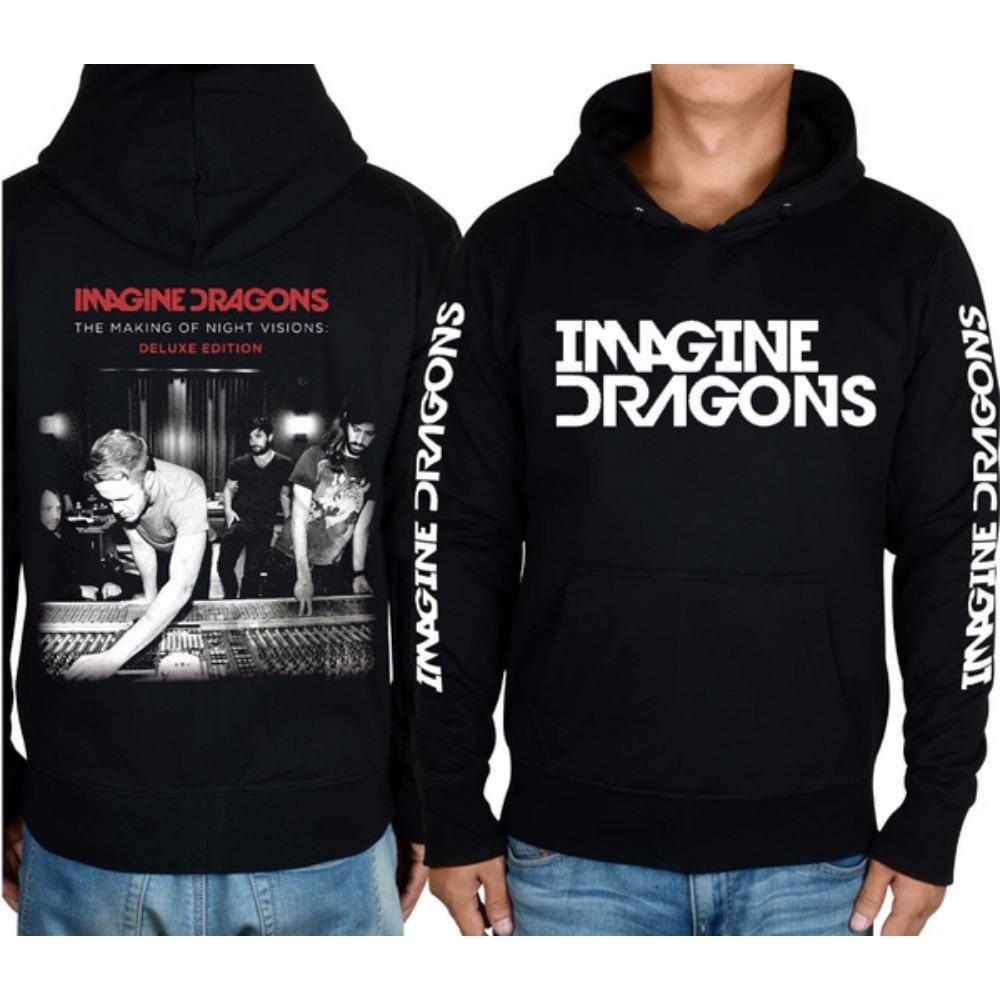 4 дизайна Imagine Dragons 3D Rock Cotton Hoodies Brand Shell Hooded Jacket Punk Metal Sudadera Pullover Sweatshirt Fleece Upperwear