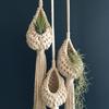 Hanging Basket Landscaping Cotton Pineapple Macrame Shape Flower Planter