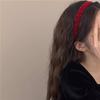 1pc European and American Red Black Velvet Headband Women Girls Hair Bands Elegant Hairband for Holiday Party Hair Accessories
