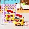 Anime Building Blocks Figure Vending Cart Series, Cartoon Small Particle Assembly Models, Fun Educational Toys For Kids,