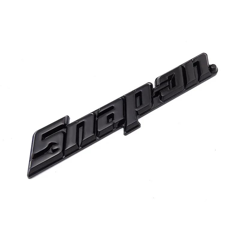 3D design OEM 117mm Snap On Tools ABS Plastic Chrome silver/Matte Black Emblem Badge Logo Toolbox Labeling The Toolkit Stickers