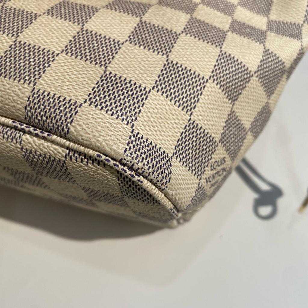 [Pre-Owned] Neverfull PM Checkerboard Coated Canvas Leather Tote Bag - Very Good #1P64B72