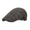 Plaid Beret Men's Autumn Winter Thick British Woolen Peaked Cap Newsboy Caps for Men Forward Cap Paintsman's Cap Driver Ivy Hat
