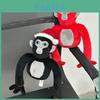 Плюшевая игрушка Горилла Тэг, милый и забавный плюшевый зверек с рождественской шапкой