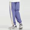 Li-Ning Модная серия, длинные вязаные спортивные брюки с цветными блоками, мужские брюки серого, чернильно-синего цвета AYKS033-4