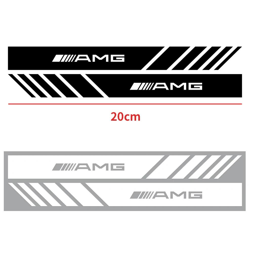 2PCS car rearview mirror decorative sticker is suitable for Mercedes-Benz AMG badge CLKLA A180 W108 W201 W212 W213 W22.