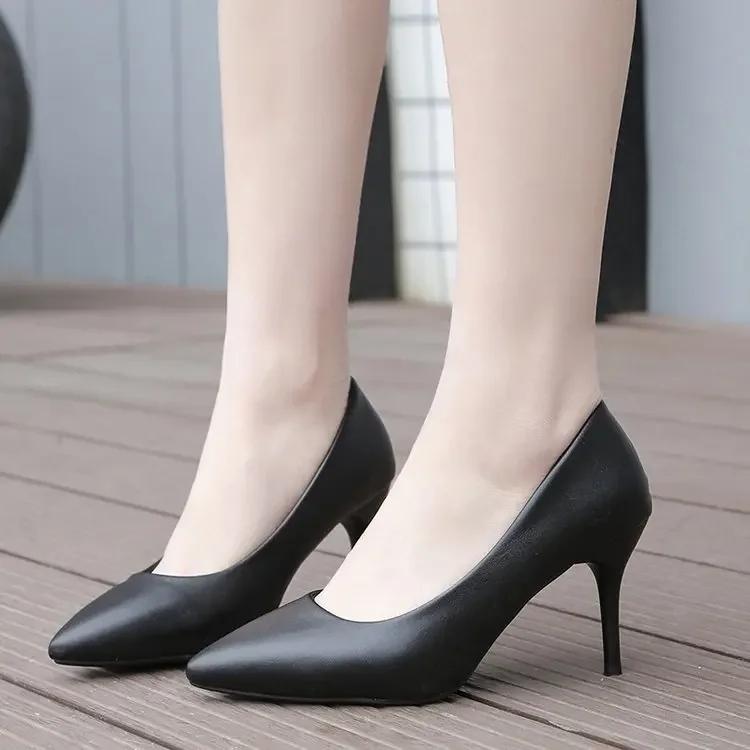Fashion 2024 Spring and Fall Fashion Casual Comfort Shallow Mouth Women Pointed Heels