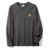 Export Surplus Cotton Long-Sleeve T-Shirt for Early Autumn, Men's Embroidered Round-Neck Loose Fit Versatile Trendy Top