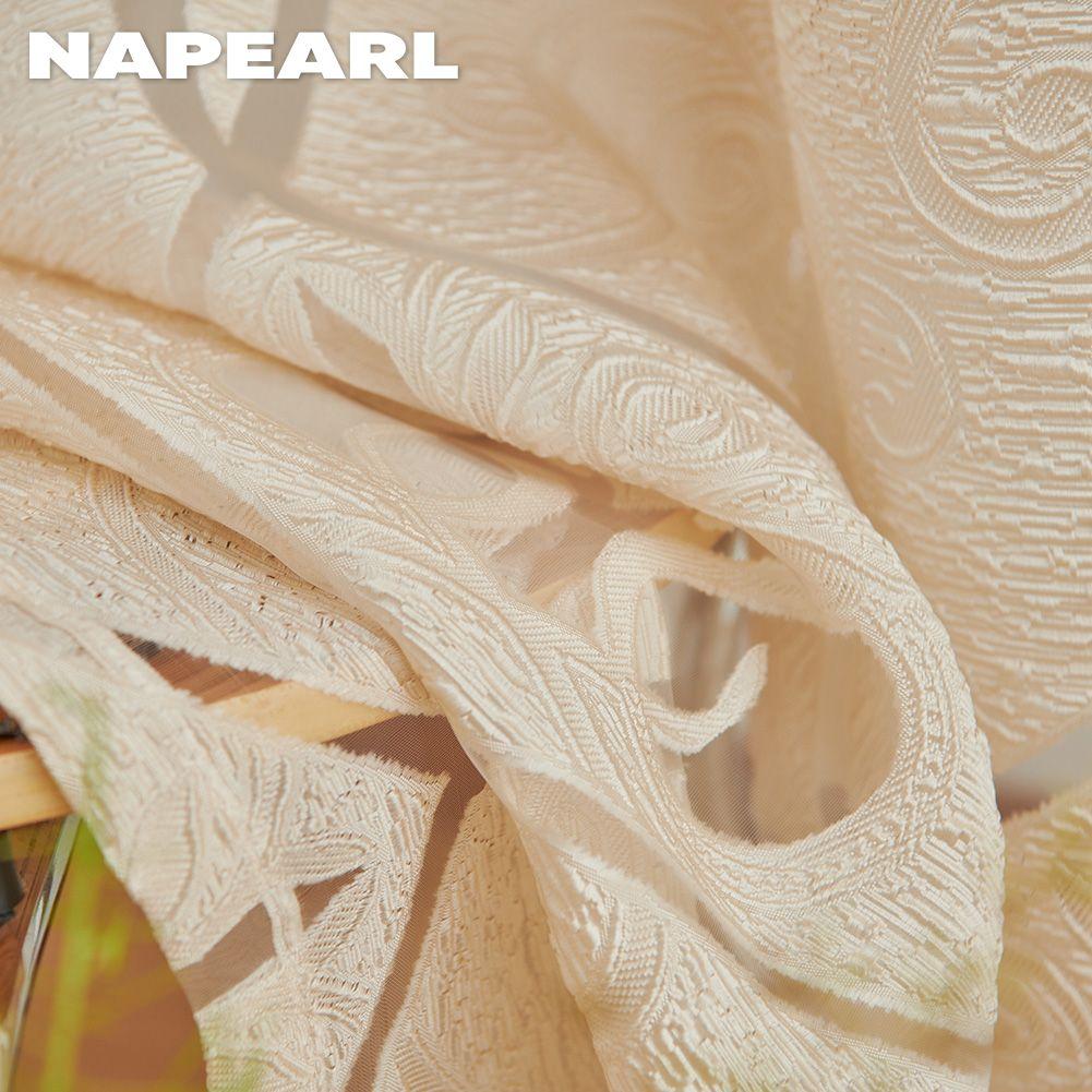 1 шт. NAPEARL жаккардовая оконная прозрачная занавеска Европейский дизайн цветы тюль занавеска для гостиной для домашнего декора