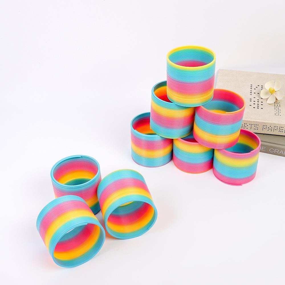 Magic Rainbow Stacking Rings Toy - Large, Colorful, Elastic Educational Circles