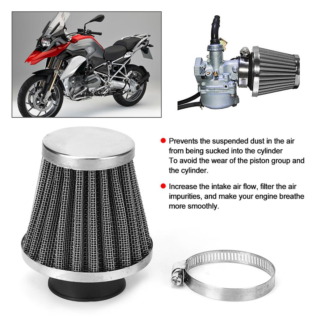 Mushroom Head Engine Air Cleaner Filter Motorcycle Modification Accessory44mm 1.73in