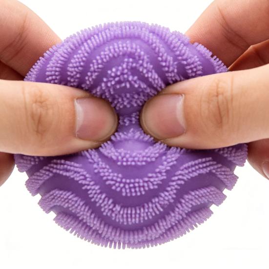 Текстурный мячик для снятия стресса Мягкий эластичный пушистый мячик Сжимающая игрушка Антистресс Портативный для путешествий Школы Офиса Мячик от стресса Игрушка-фиджет