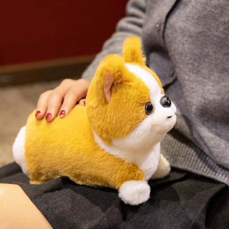 20/30cm New Imitation Tail Less Corgi Stuffed Toy Pillow Pillow Funny Children's Gift Elegant Cute Doll Pillow Cartoon Animation