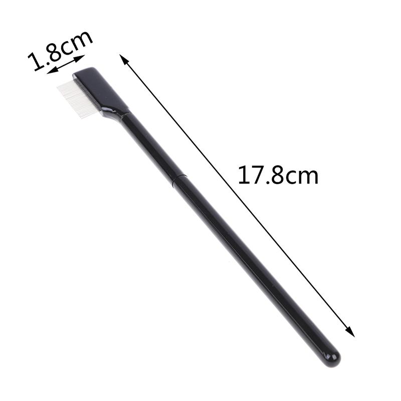 Расческа для ресниц с густой стальной иглой, портативная расческа для ресниц, одинарная щеточка для бровей