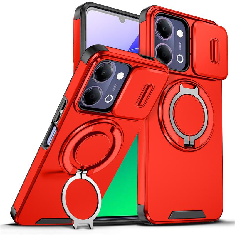 Слайдерная Защитная Крышка Камеры Для Vivo Y05 Y11D 4G Y21D Y31 Y31D Y500i Чехол Магнитный Держатель-Кольцо Ударопрочные Бронированные Чехлы Для Телефона Coque