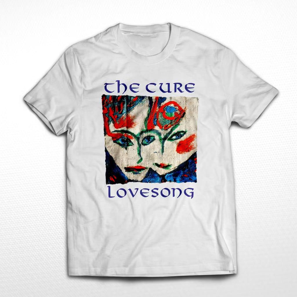 Vintage 90s Face Kanvas album The cure Love Song T Shirt Summer Unisexs and Womens Loose and Breathable Tshirt Top