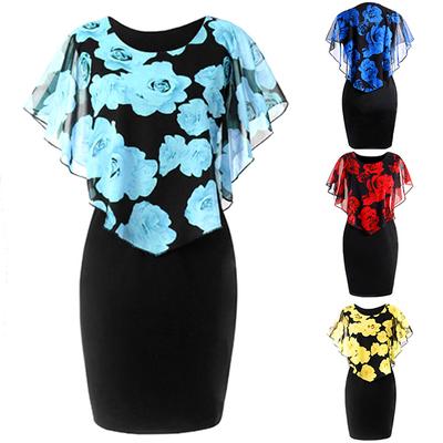 Тонкое платье с принтом роз, женское сексуальное прозрачное платье без рукавов с высокой талией, юбка-карандаш