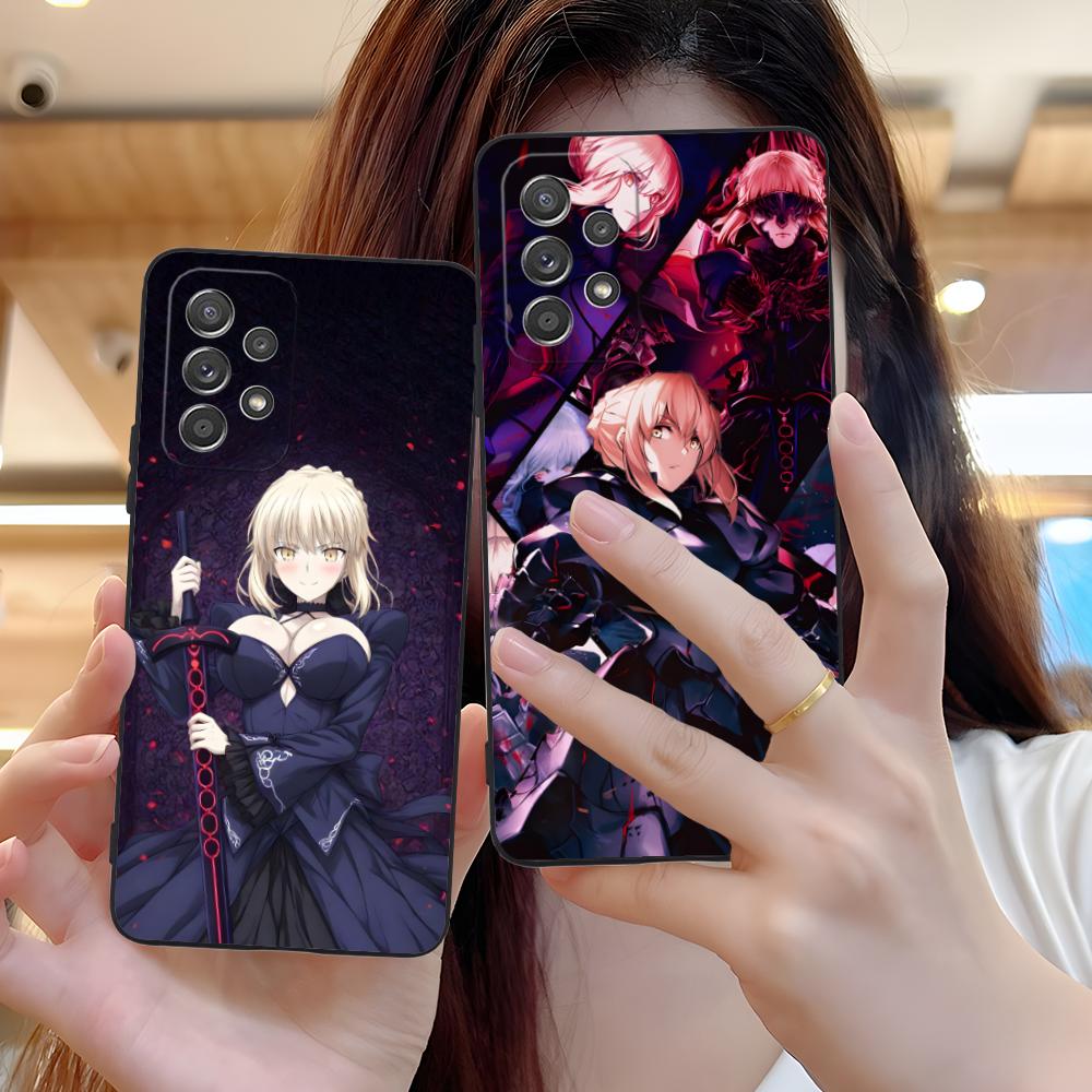 Чехол для телефона Fate Grand Saber Alter для Samsung Galaxy A73 72 71 70 56 55 54 53 52 36 35 34 23 16 15 5G Черный Роскошные Мобильные Телефоны