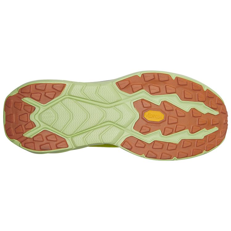 HOKA Zinal Evening Primrose Синие Коралловые Мужские Кроссовки Желтые 1119399-EPBC