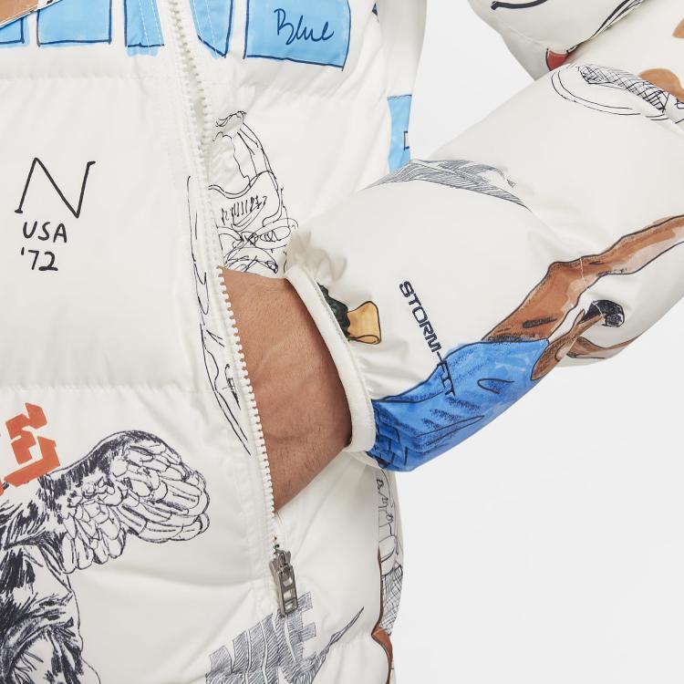 Nike Storm-Fit Windrunner Hooded Full Print Zip Jacket Men Jacket White FZ2288-133