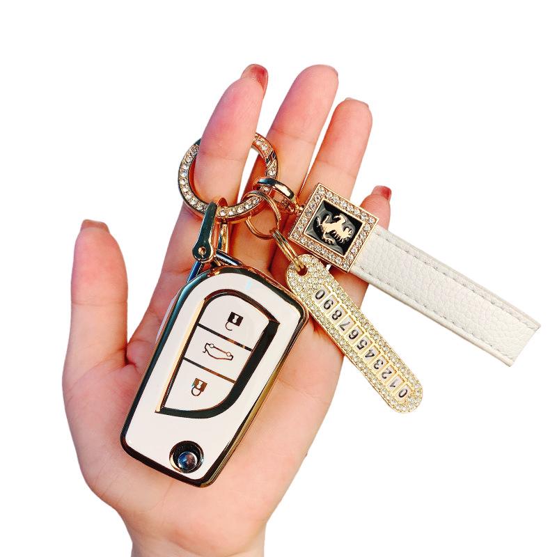 Чехол для ключа Toyota из ТПУ для Corolla, Camry, Levin, Avalon, RAV4, C-HR, Highlander