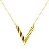 Lala Christie 18K Gold Necklace with V Design Women's (lp51-0022-yg)