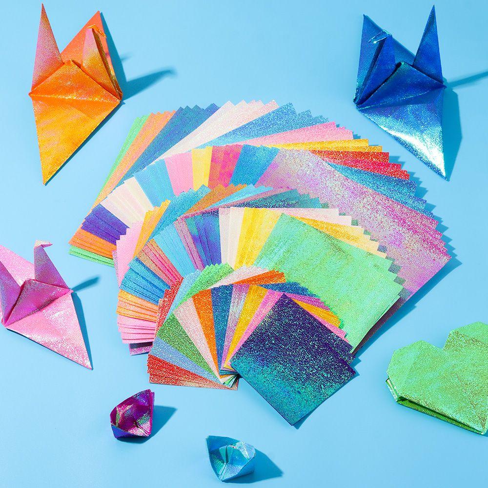 Цветные DIY Аксессуары Блестящая Бумага для Оригами Украшение для Скрапбукинга Квадратная Бумага для Складывания