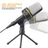SF-920 3.5mm Microphone Gaming Condenser Microphone with Holder for Computer PC Chatting Gaming Video Recording