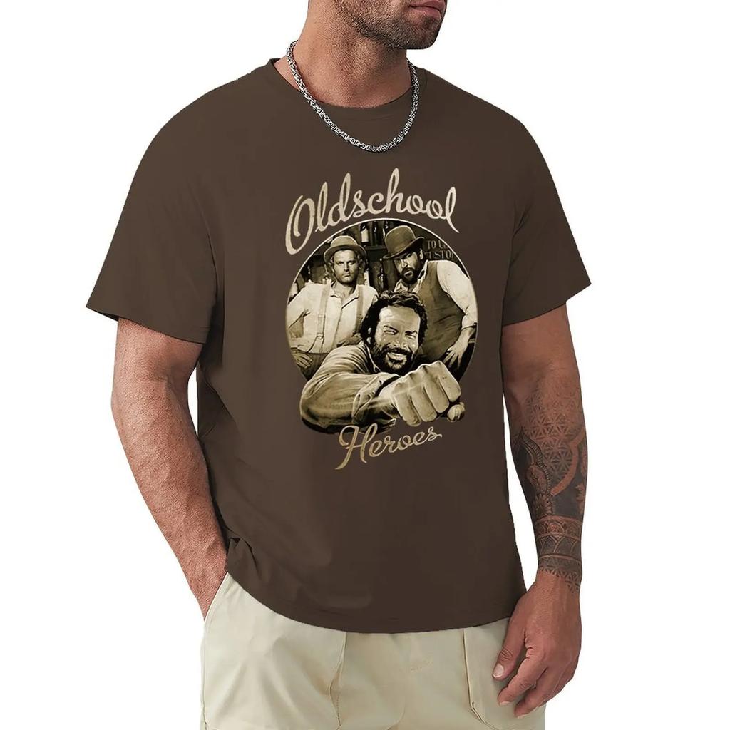 Футболки Bud Spencer Old School Футболки с мультяшной графикой Крутая одежда с коротким рукавом Уличная одежда Футболки Футболки Топы
