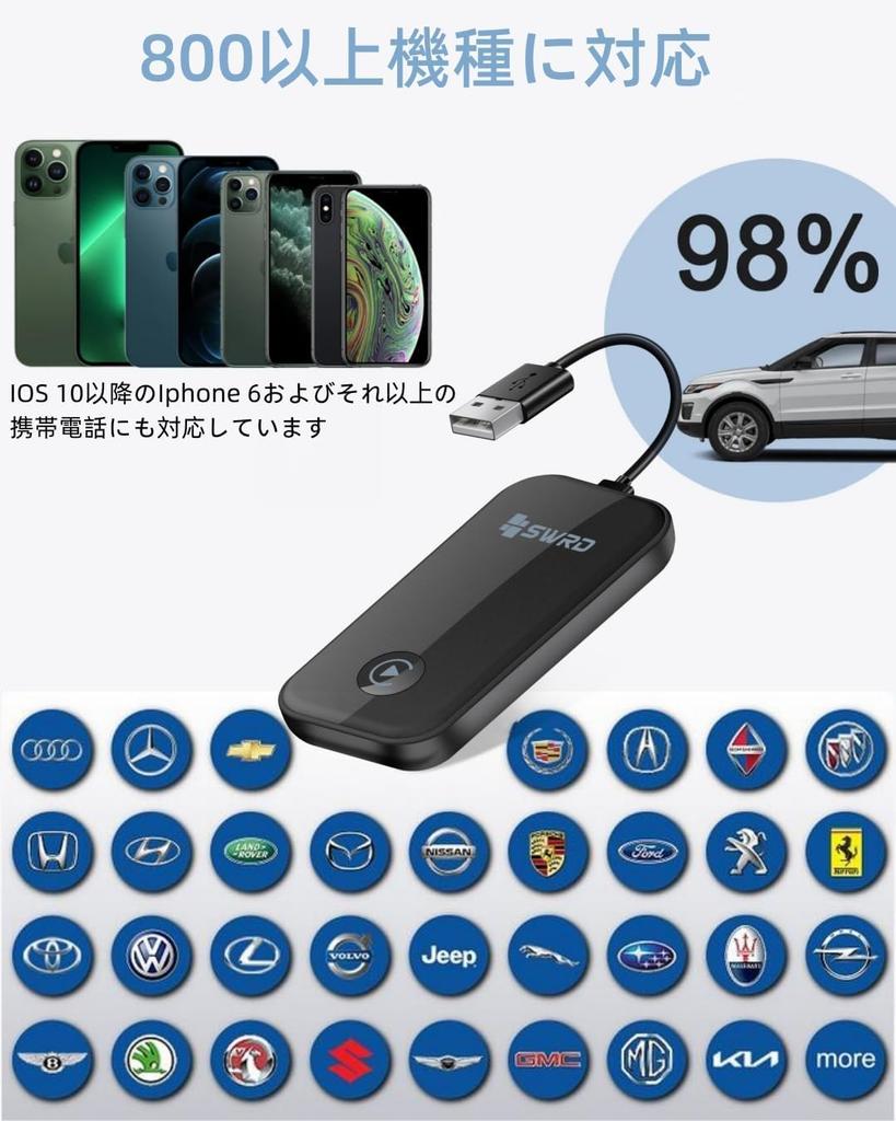 CarPlay Беспроводной, Адаптер, Проводной CarPlay Беспроводной, Донгл, Car Play, WiFi, Автоматическое Подключение, Карты, Музыка,